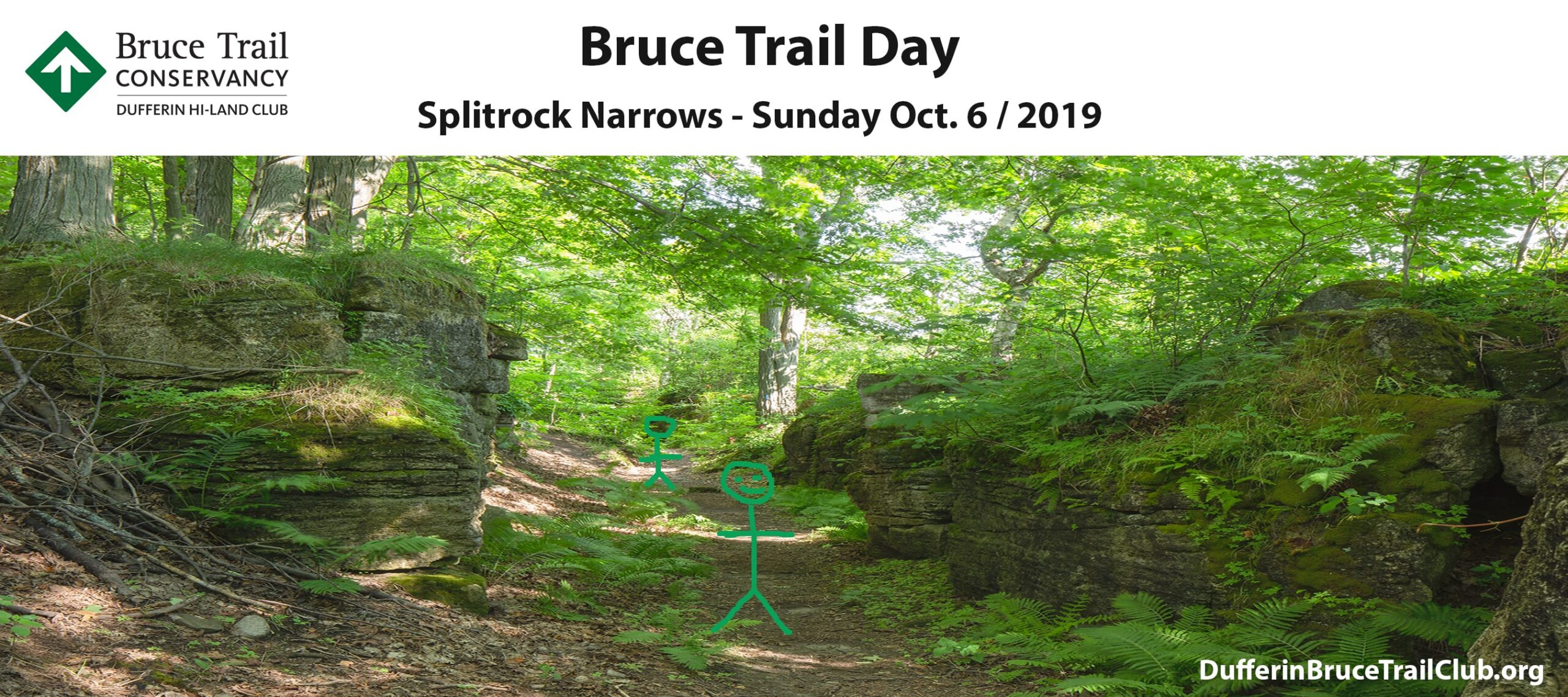 Bruce Trail Day Split Rock Narrows Postcard Front
